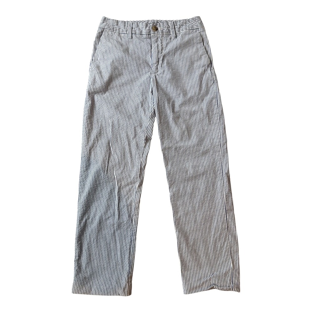 Polo Ralph Lauren‎ Boys Seersucker Pants Blue White Striped 8 Preppy Cotton